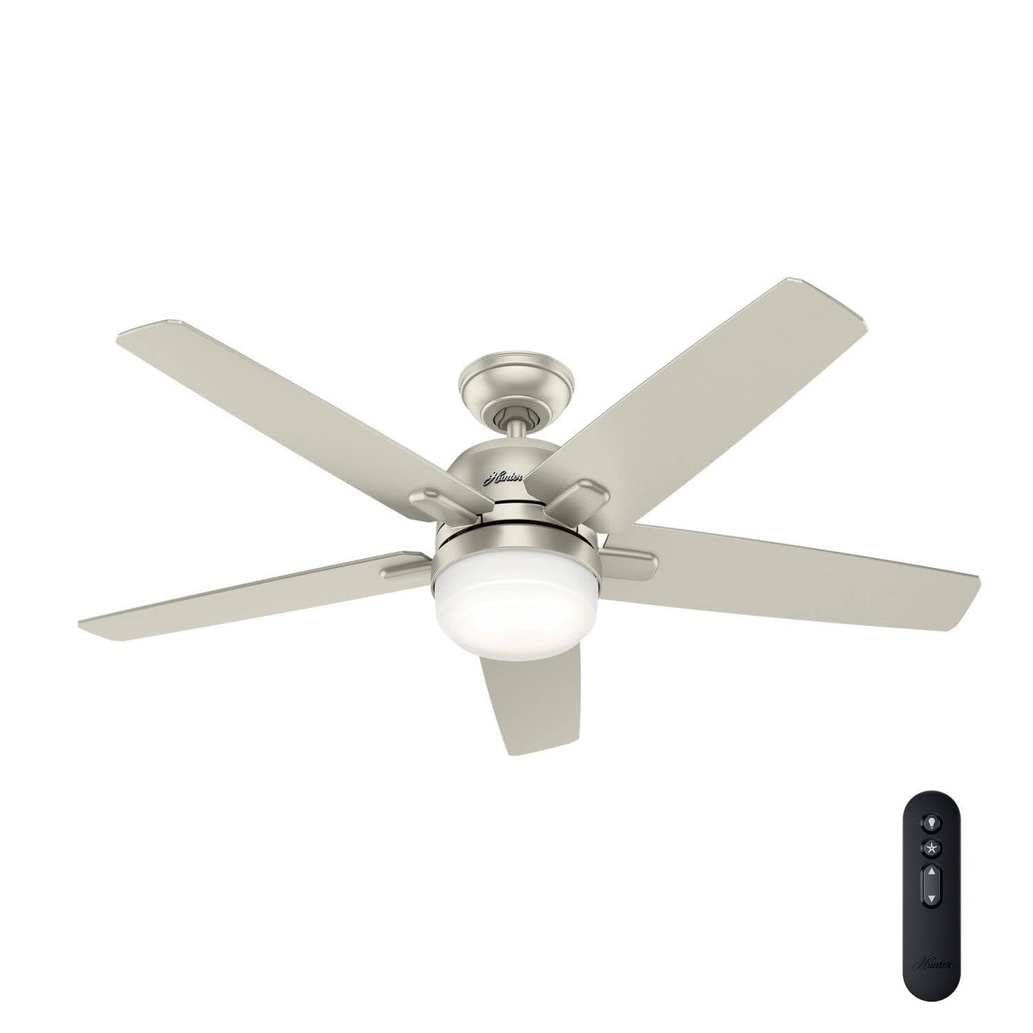 Hunter Cavera II 52 in. Indoor Matte Black WiFi-Enabled Smart Ceiling Fan with Light Kit and Remote