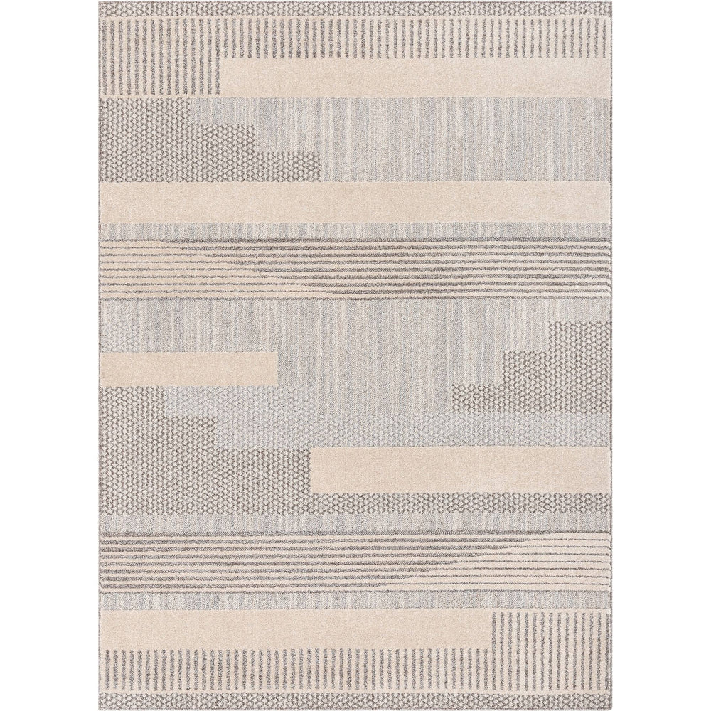 Well Woven Harlow Briar Contemporary Geometric Abstract Beige 5'3" x 7'3" Area Rug
